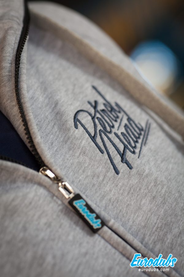 PetrolHead embroidery on a hoodie