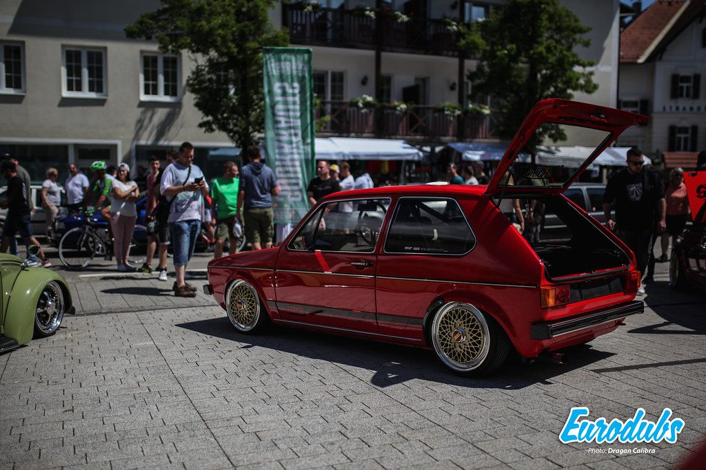 VW Golf MK1 stanced on BBS E50 17"