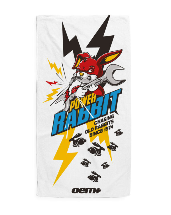 Rabbit power Beach towel