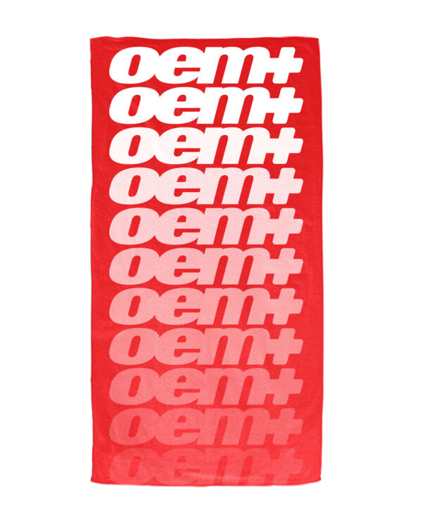 OEM+ red Beach towel